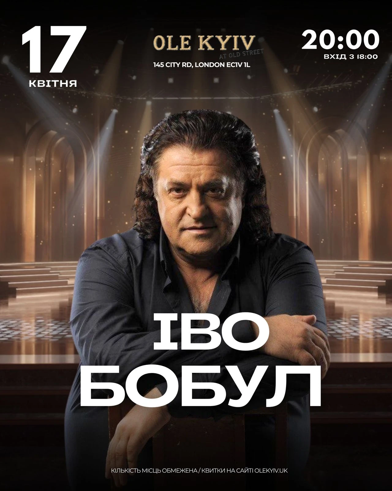 Poster for Ivo Bobul live event in London